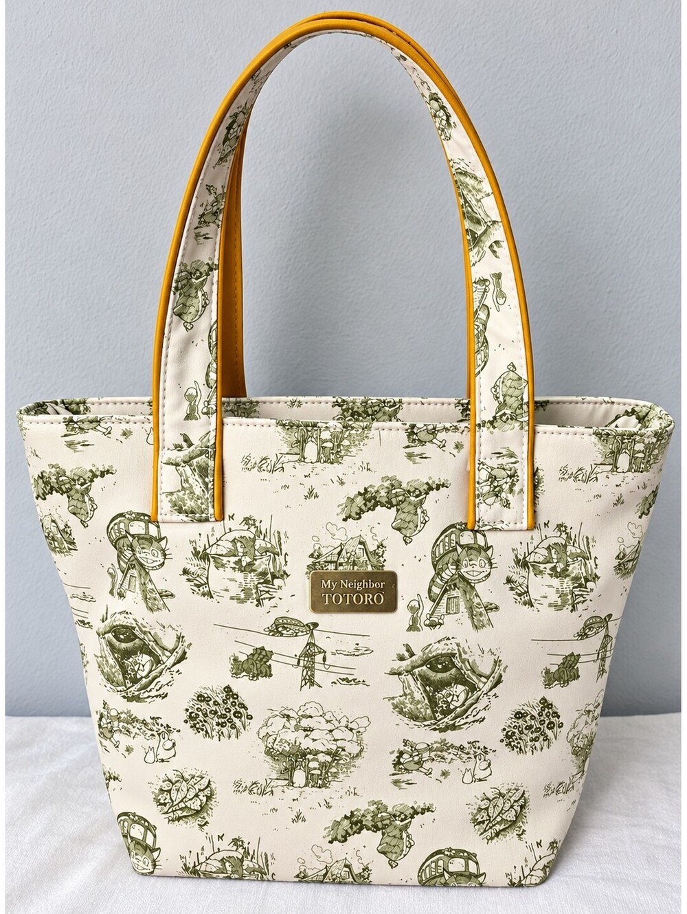 My Neighbor Totoro Hot Topic Pink Cream Toile Zip Tote Bag Studio Ghibli